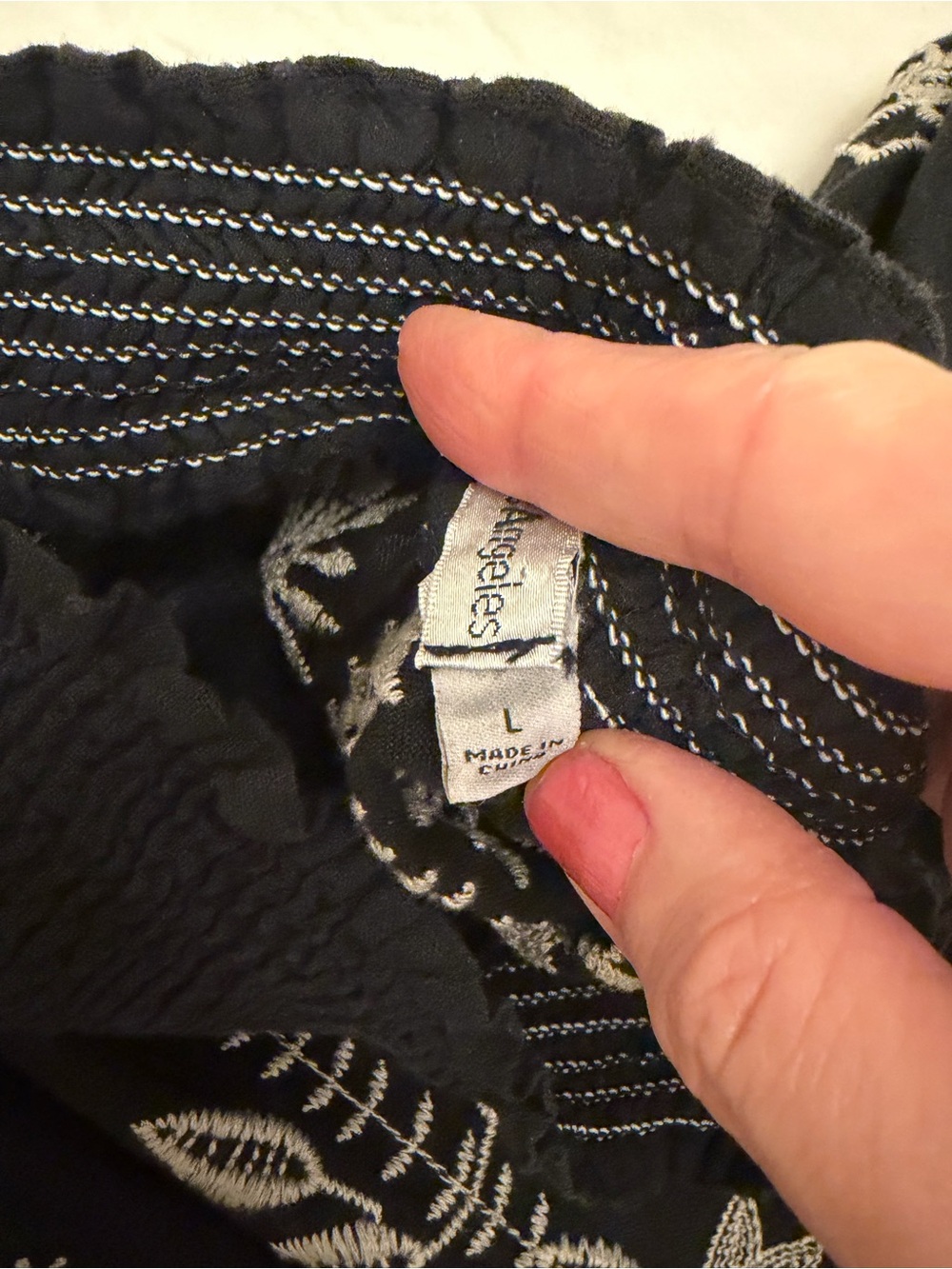 Johnny Was JWLA Black Linen Embroidered Maxi Skirt - Picture 9 of 14
